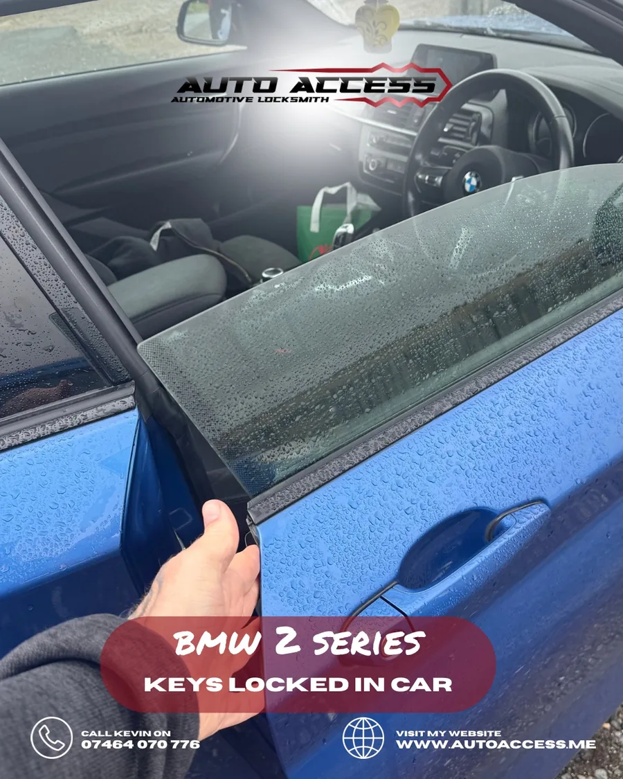 BMW 2 Series keys locked in car non destructive entry by Auto Access in the North East