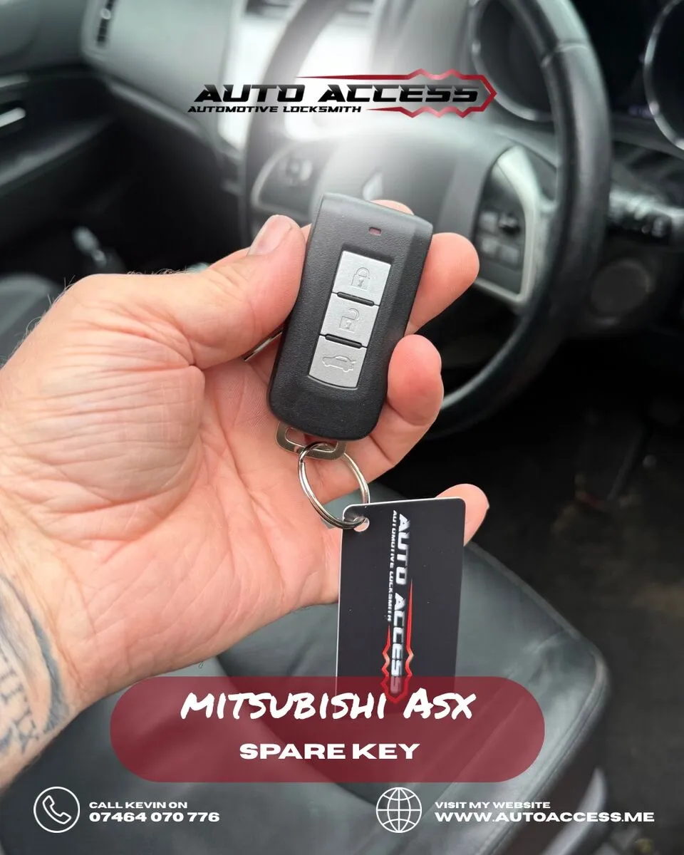 Mitsubishi ASX spare key cut and programmed by Auto Access auto locksmith in Haughton le Skerne, Darlington