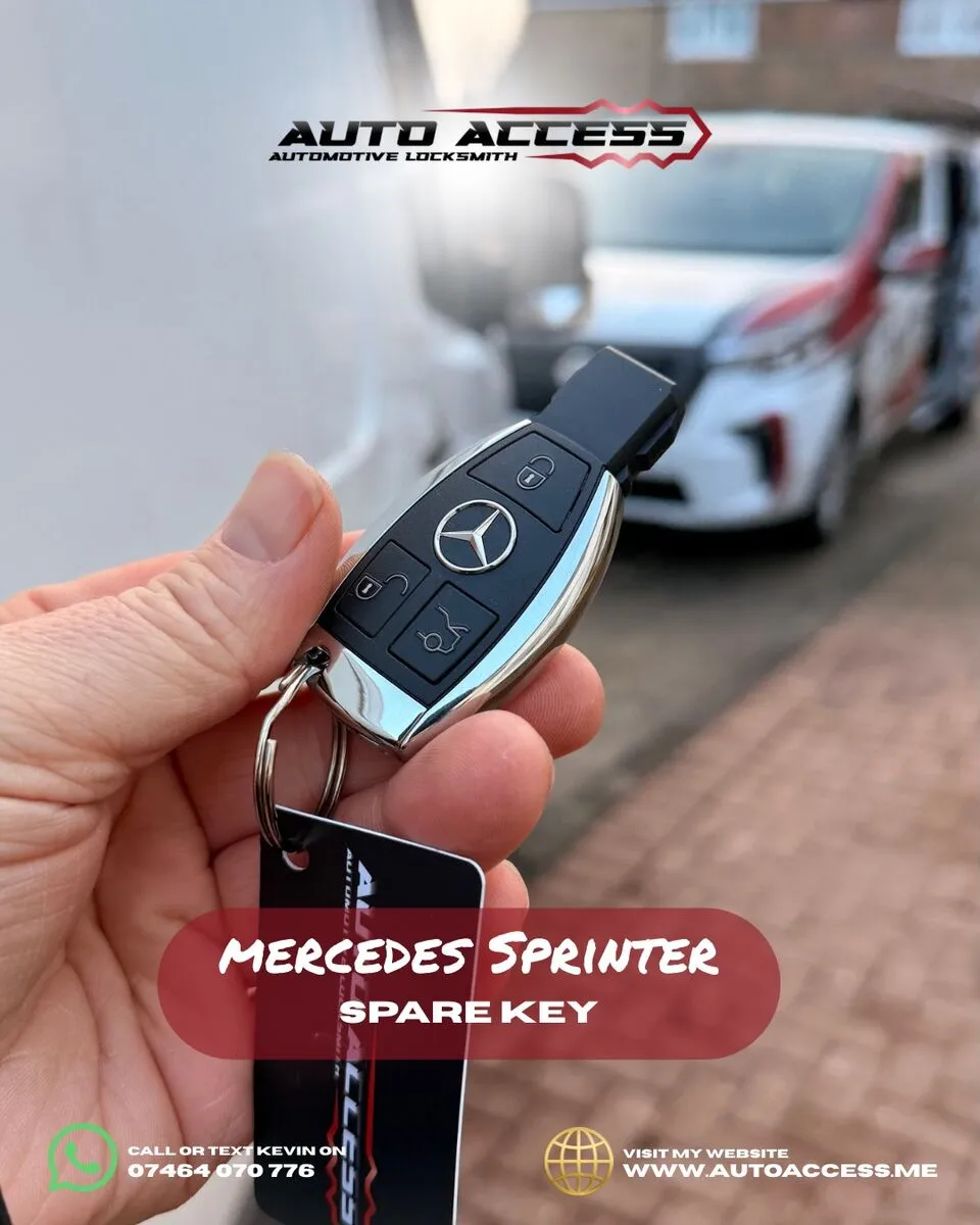 Mercedes Sprinter spare key cut and programmed by Auto Access auto locksmith in Brandon, Durham