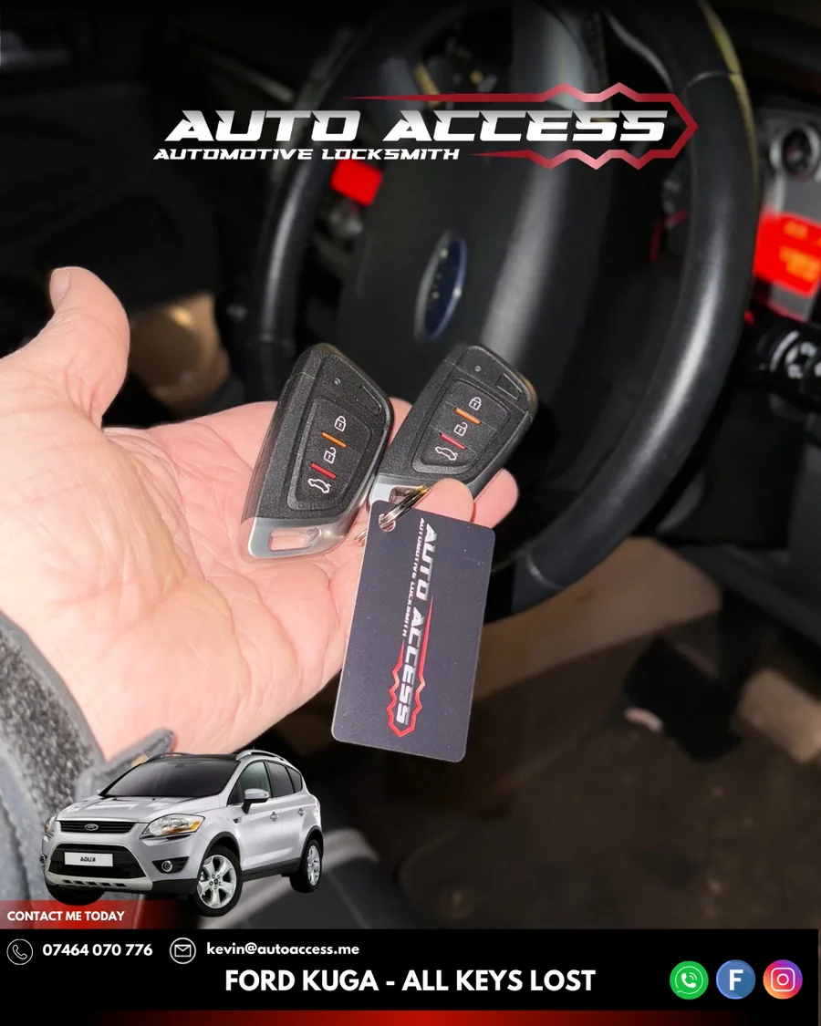 Ford Kuga all keys lost — two new smart keys supplied and programmed by Auto Access