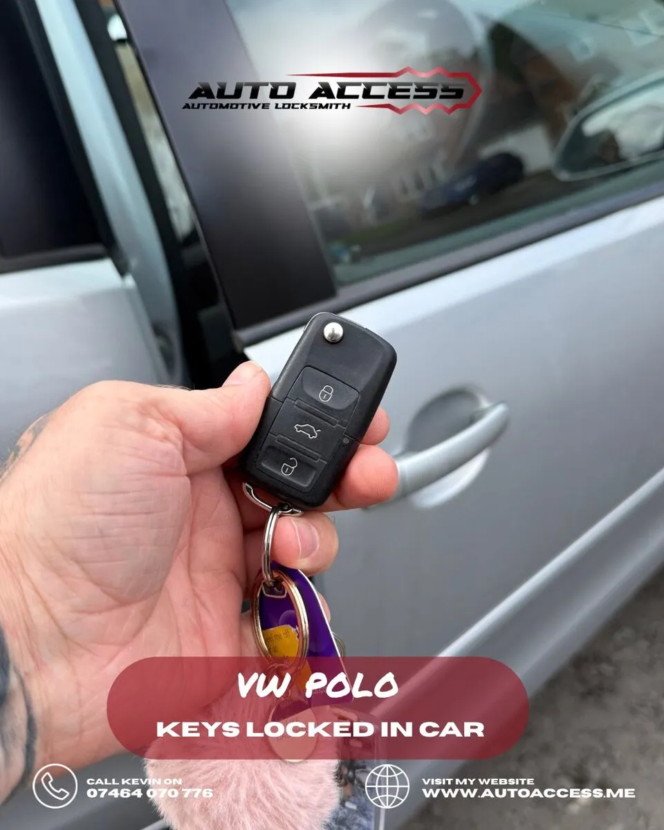 VW Polo keys locked in car recovered by Auto Access auto locksmith in Newcastle city centre