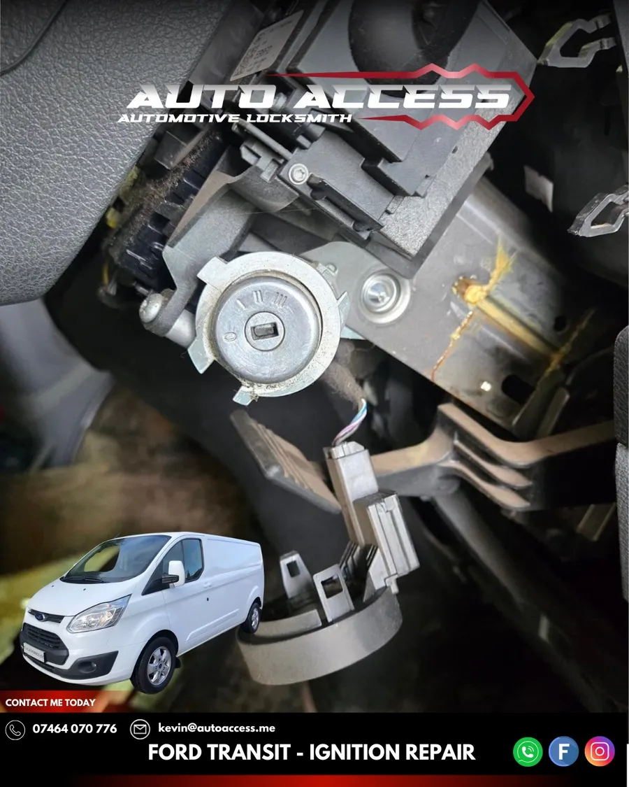 Ford Transit ignition barrel repair carried out by Auto Access in Durham