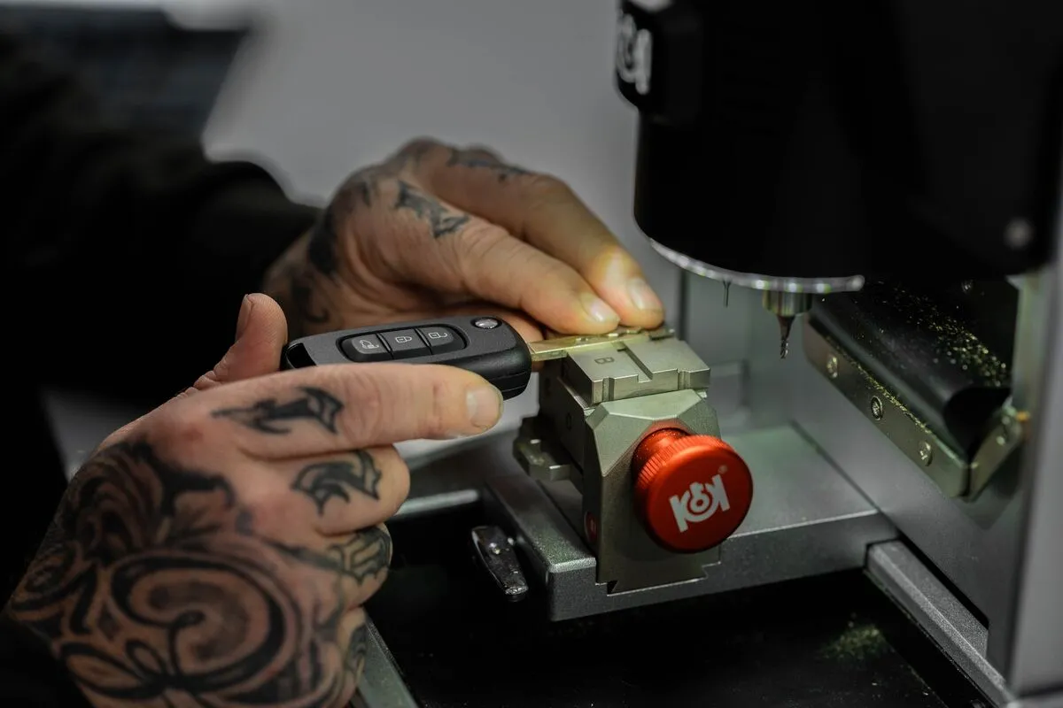 Key cutting and programming equipment inside the Auto Access mobile van