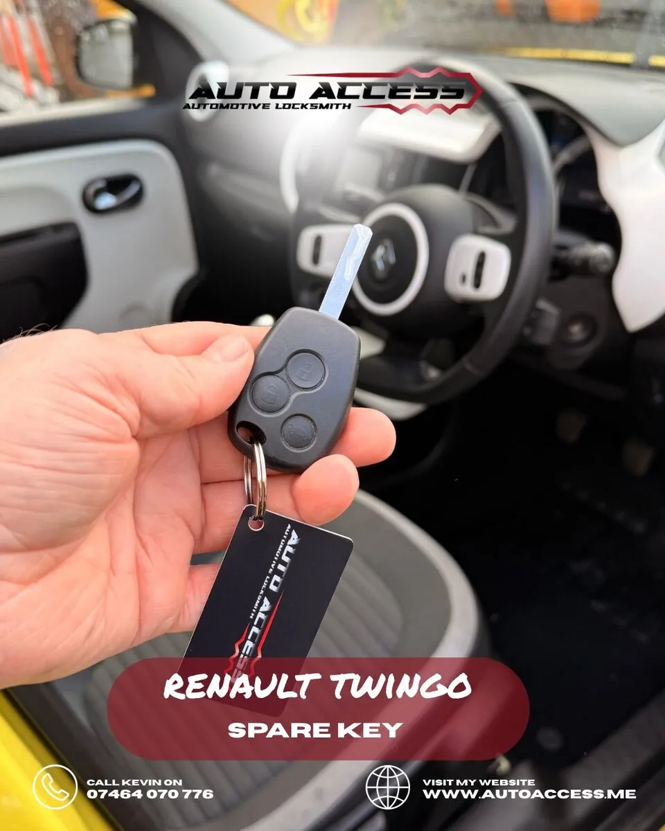 Renault Twingo spare key cut and programmed by Auto Access auto locksmith in Acklam, Middlesbrough