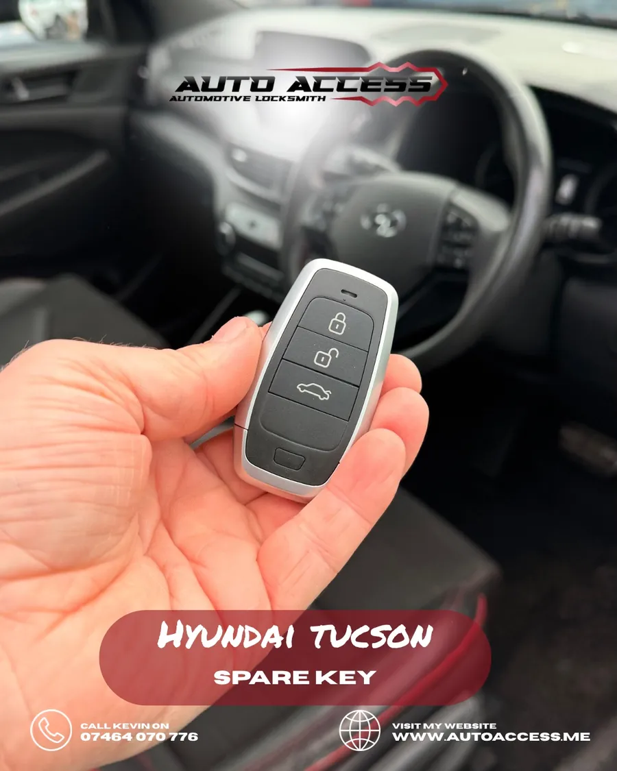 Hyundai Tucson spare smart key supplied and programmed on site by Auto Access in Sunderland, North East